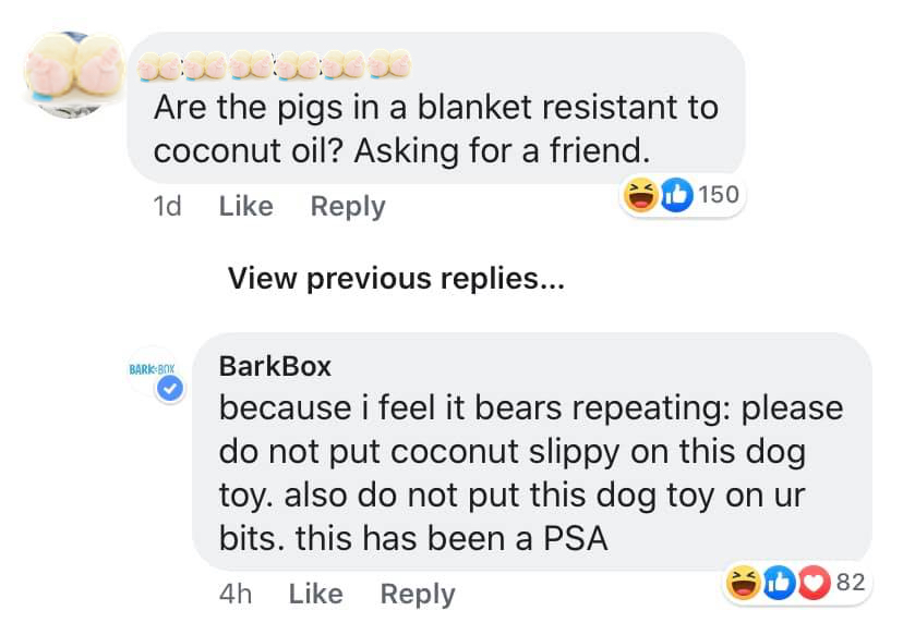 Barkbox pigs in a blanket