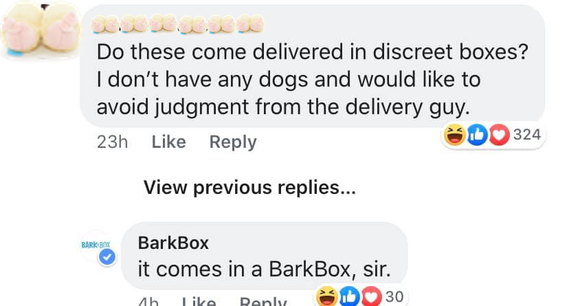 Pigs in a blanket barkbox